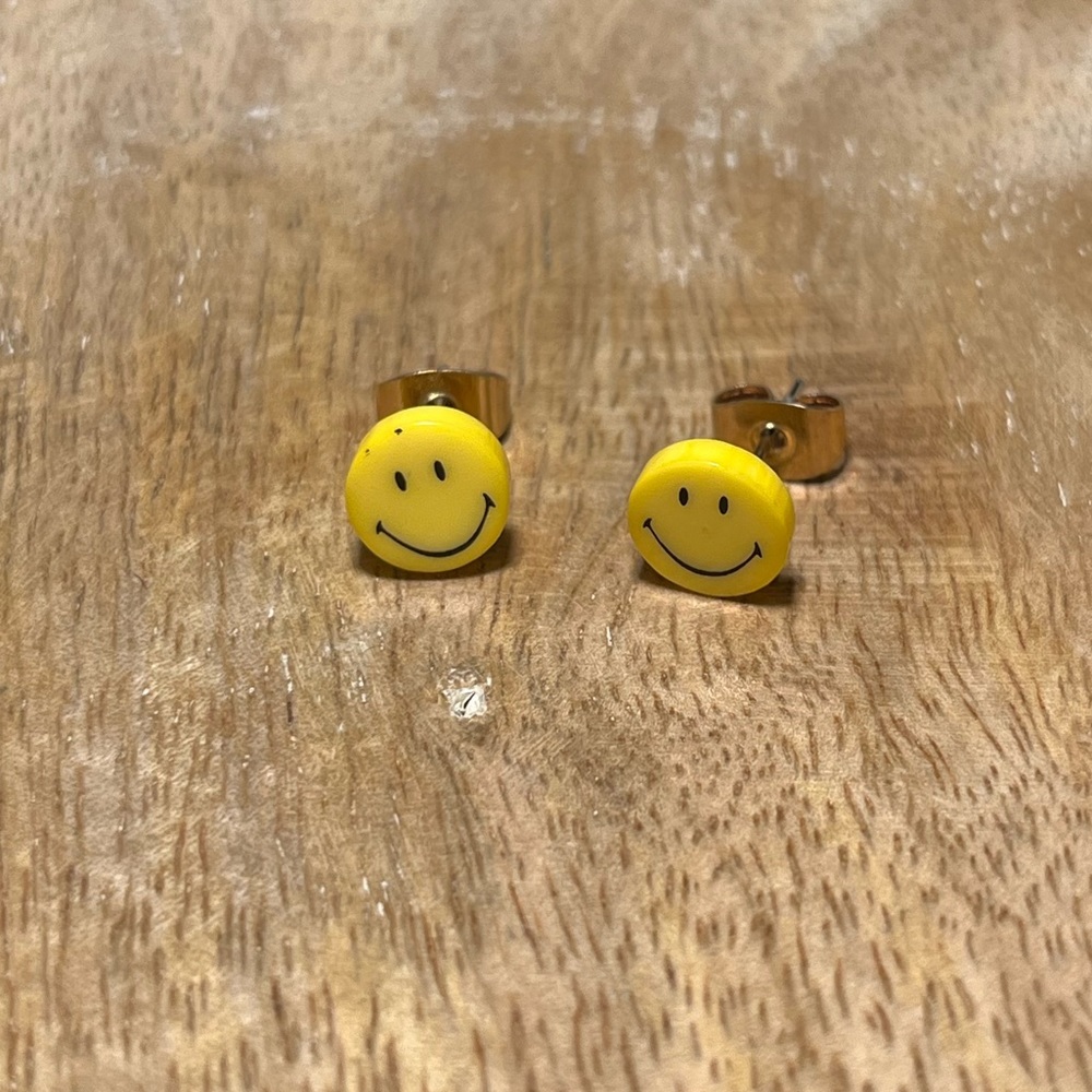 Yellow Smiley Face Earrings